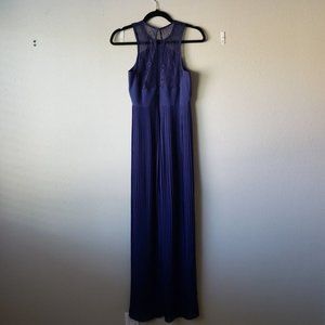 BCBGeneration Blue Lace Maxi Dress US 0